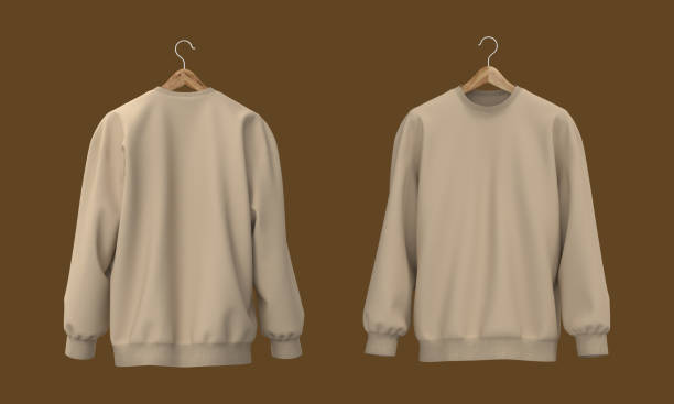 istock Blank sweatshirt mock up in front view, 3d rendering, 3d illustration 1358381889