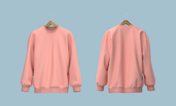 istock Blank sweatshirt mock up in front view, 3d rendering, 3d illustration 1358381897
