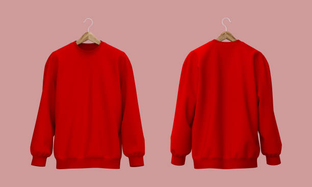 Blank sweatshirt mock up in front view, 3d rendering, 3d illustration