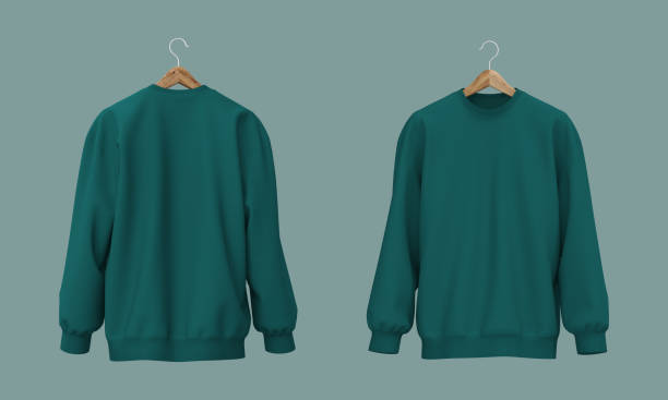 istock Blank sweatshirt mock up in front view, 3d rendering, 3d illustration 1358381941