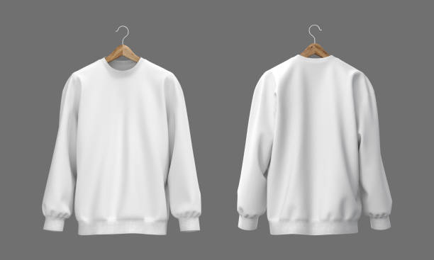 Blank sweatshirt mock up in front view stock photo