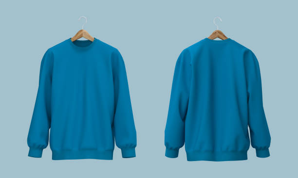 istock Blank sweatshirt mock up in front view, 3d rendering, 3d illustration 1358381975