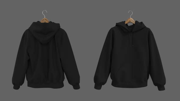 Blank hooded sweatshirt  mockup with zipper in front, side and back views, 3d rendering, 3d illustration Blank hooded sweatshirt  mockup with zipper in front, side and back views, 3d rendering, 3d illustration hooded top stock pictures, royalty-free photos & images