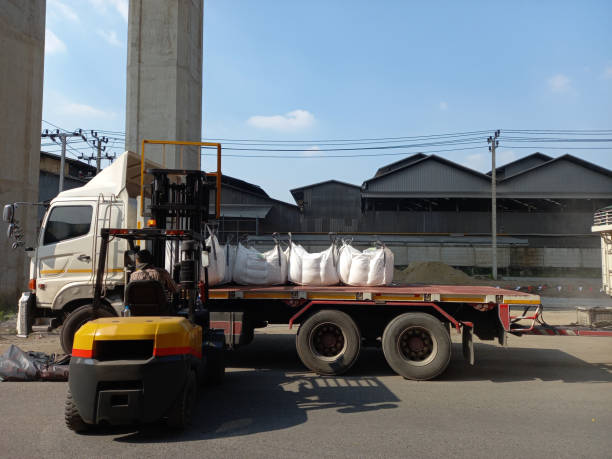 istock The trailer and chemical fertilizer. 1358383632