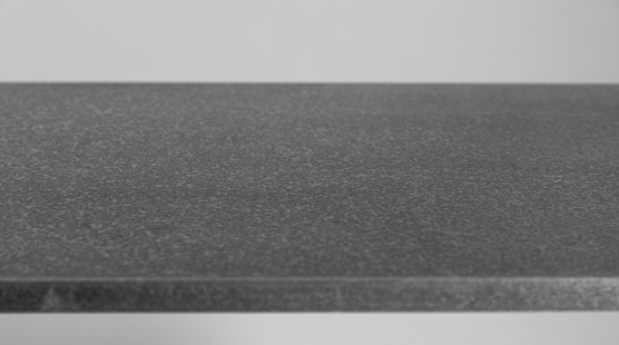 metal table surface with depth of field.