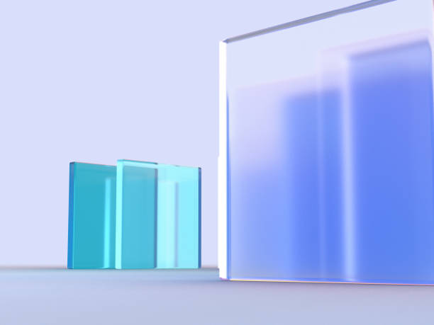 istock 3D rendered transparent cube graphics with blue colors on a light background. Illustration for digital concept or geometry. Visualization for modern perspectives and minimalism. 1358409088