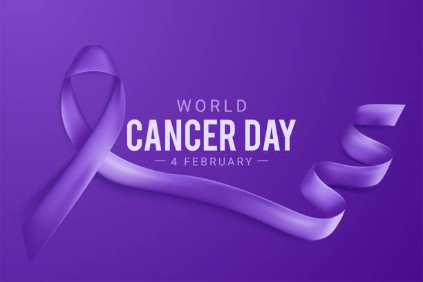 istock Lavender ribbon. World cancer day concept 1358409699