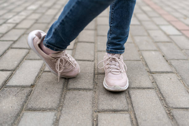 istock Little Girl Stand on Road 1358410583