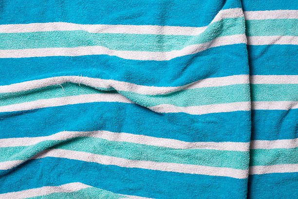 Wrinkled Beach Towel Background stock photo