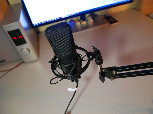 istock Microphone for streaming and bloggers. 1358412175