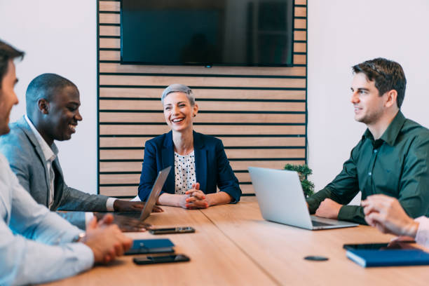 istock Business persons on meeting in the office. 1358414815