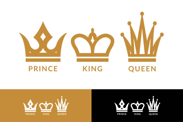 crown design collection collection of three crown design. crown of kings, queens and princes clip art of a princess crown wallpaper stock illustrations