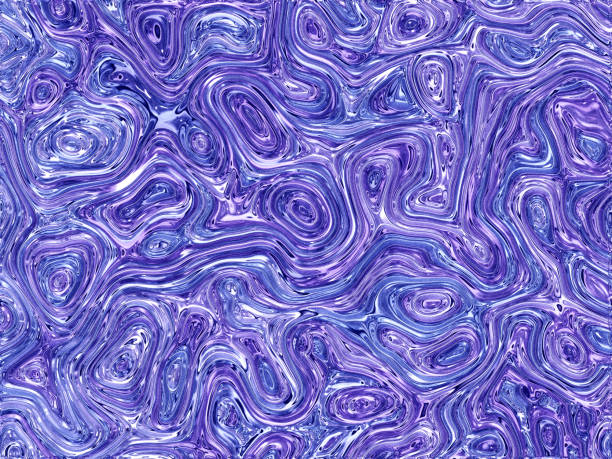 фиолетовый синий сиреневый блеск витр�аж swirl pattern full frame very peri модный цвет года 2022 розовый ультрафиолетовая рябь волны сверкающая абстрактна� - color swatch audio стоковые фото и изображения