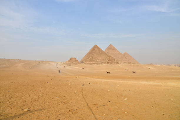 istock The pyramids at Giza in the desert. 1358420155