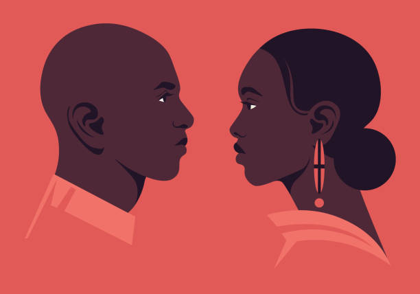 illustrations, cliparts, dessins animés et icônes de couple africain heureux. amour et rencontres. famille. - black celebration colors dark