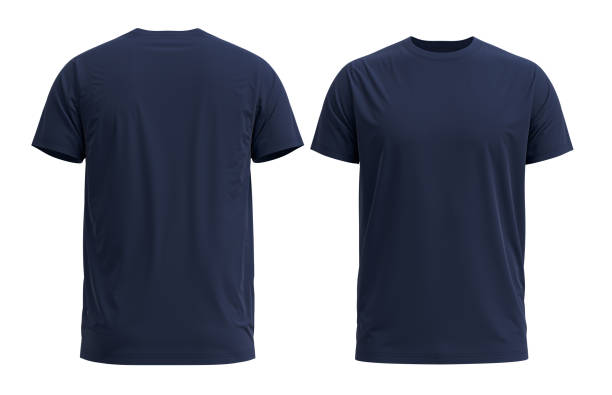 istock [NAVY]3D HQ Rendered T-shirt. With detailed and Texture. Color 1358422711