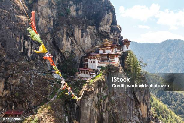 View At Tigers Nest Moanstery In Paro Bhutan Asia Stock Photo - Download Image Now