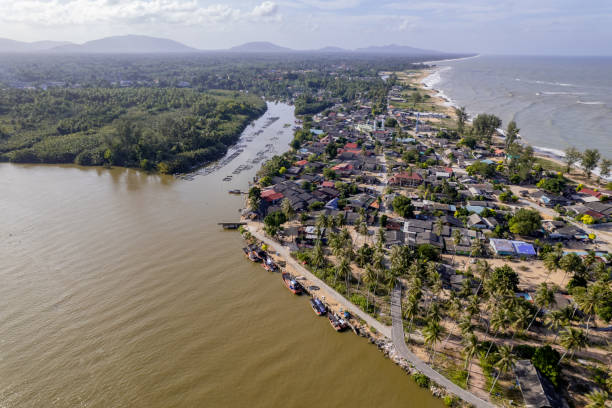 istock A high angle aerial shot  by a drone.sea 1358426577