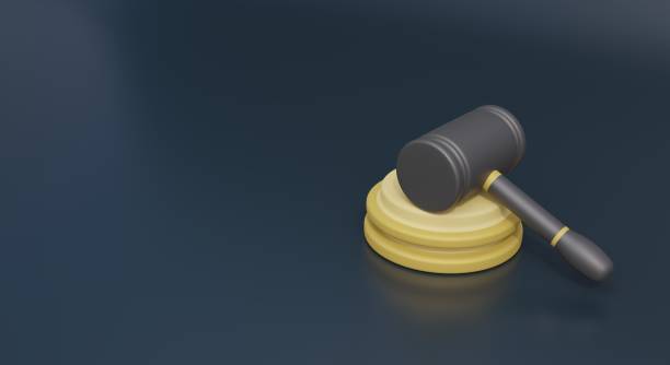 istock 3d render of judge hammer 1358434741