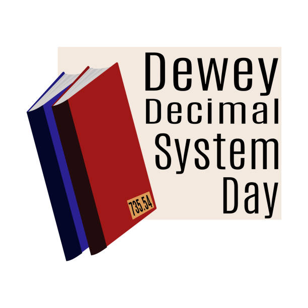 dewey decimal system day, pomysł na plakat, baner, ulotkę lub pocztówkę - letter i data information symbol research stock illustrations