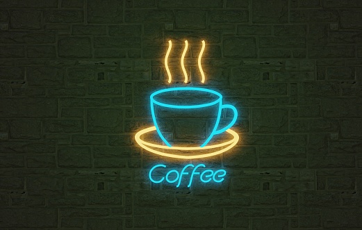 Isolated 3d coffee cup illustration on white background.