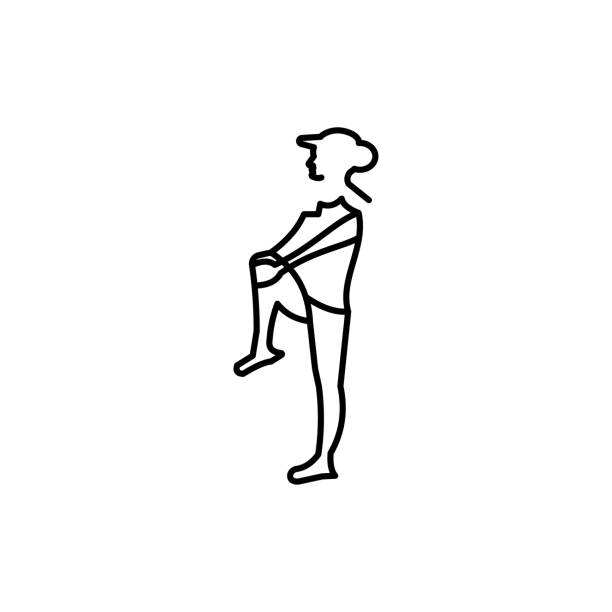 Yoga icon stock illustration This icon use website and mobile app good looking man looking up stock illustrations