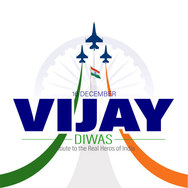 Vijay Diwas Vijay Diwas which English meaning is Victory Day. vector illustration vijay diwas stock illustrations