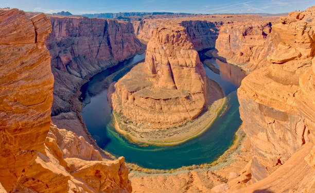 istock View of Horseshoe Bend from a Crevice 1358446110
