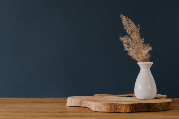 istock Decoration in vase on navy background with copy space 1358448713
