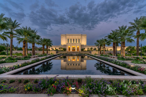 tempio dei santi degli ultimi giorni - altopiano foto e immagini stock