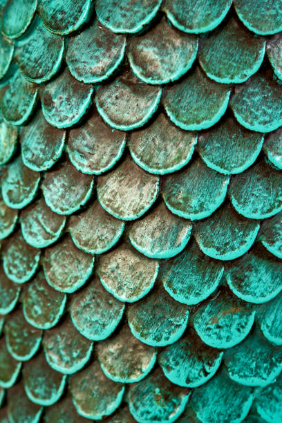 istock green iron scales as background texture 1358452568