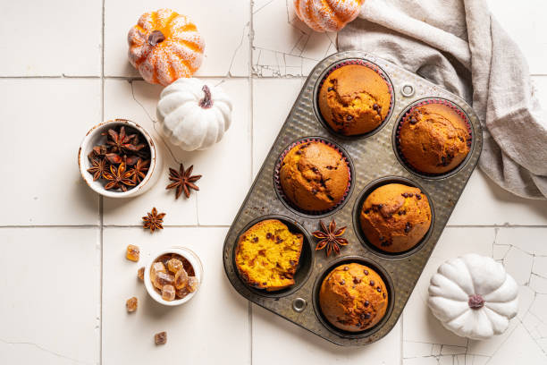 istock Homemade pumpkin muffins 1358457282