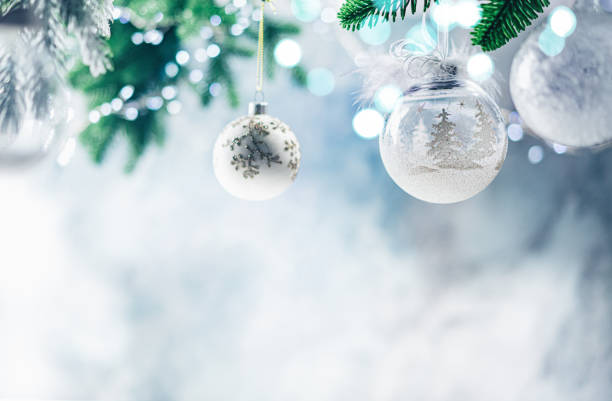 istock Christmas background with balls 1358457361
