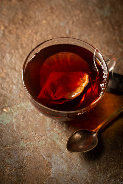 istock Tea bag in a glass cup 1358462406