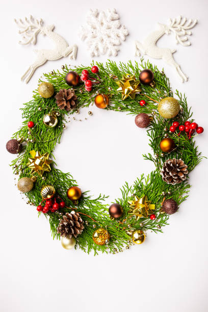 istock Winter and christmas wreath 1358462485
