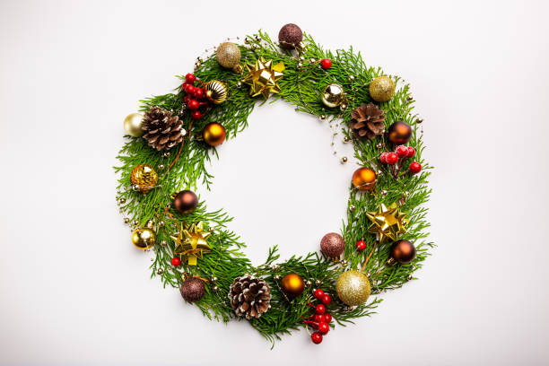 istock Winter and christmas wreath 1358462486