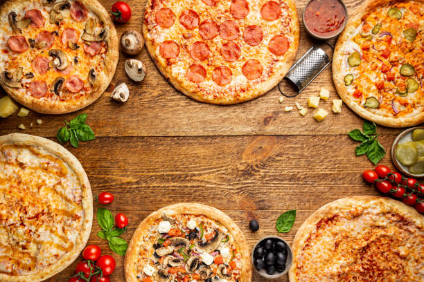istock Different tipes of pizza 1358463088