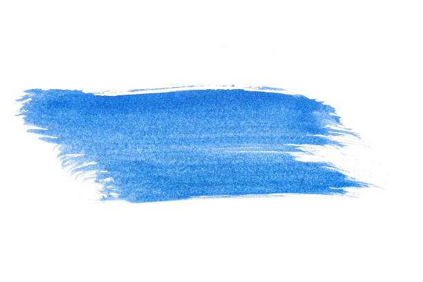 istock blue abstract watercolor paint brush stroke texture isolated on white background for logo and banner. design, creative, and illustration. 1358471273
