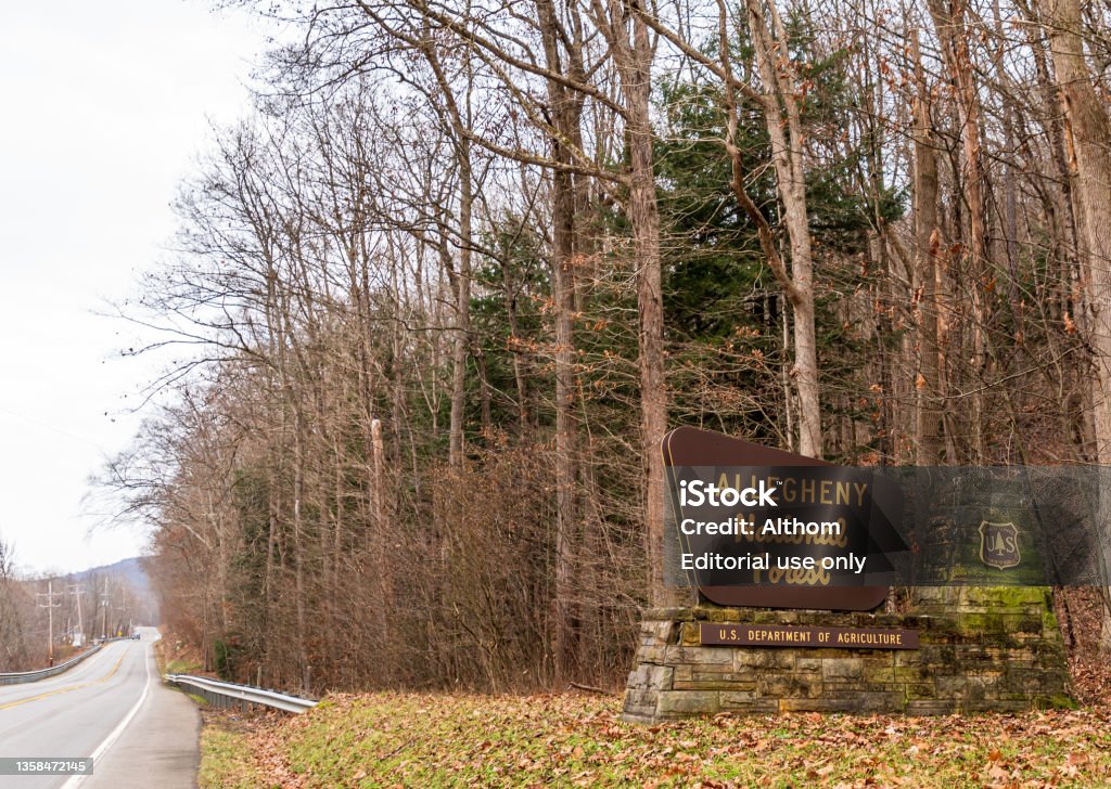 アメリカ合衆国ペンシルベニア州ティネスタ郡区のアレゲニー国有林の看板 アレゲニー山脈のストックフォトや画像を多数ご用意 アレゲニー山脈