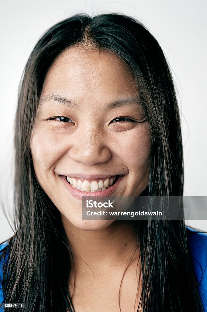 Smiling woman with long and dark hair Highly detailed fine art portrait. smiling happy real person Adult Stock Photo