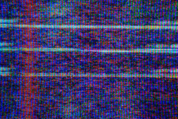 텔리비전 정적 - closed multi colored macro equipment 뉴스 사진 이미지