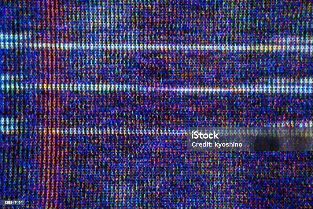 Close-up of television static Close-up of television static.  Television Set Stock Photo