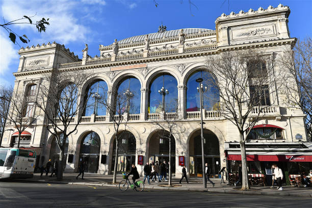 il teatro du châtelet, parigi, francia. - théâtre du châtelet foto e immagini stock