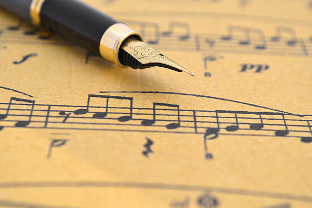 istock Music sheet and fountain pen 135847982
