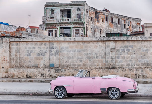 istock American Car Parked On The Malecon in Havana 1358483669