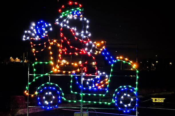 istock Drive through outdoor holiday lights 1358485436