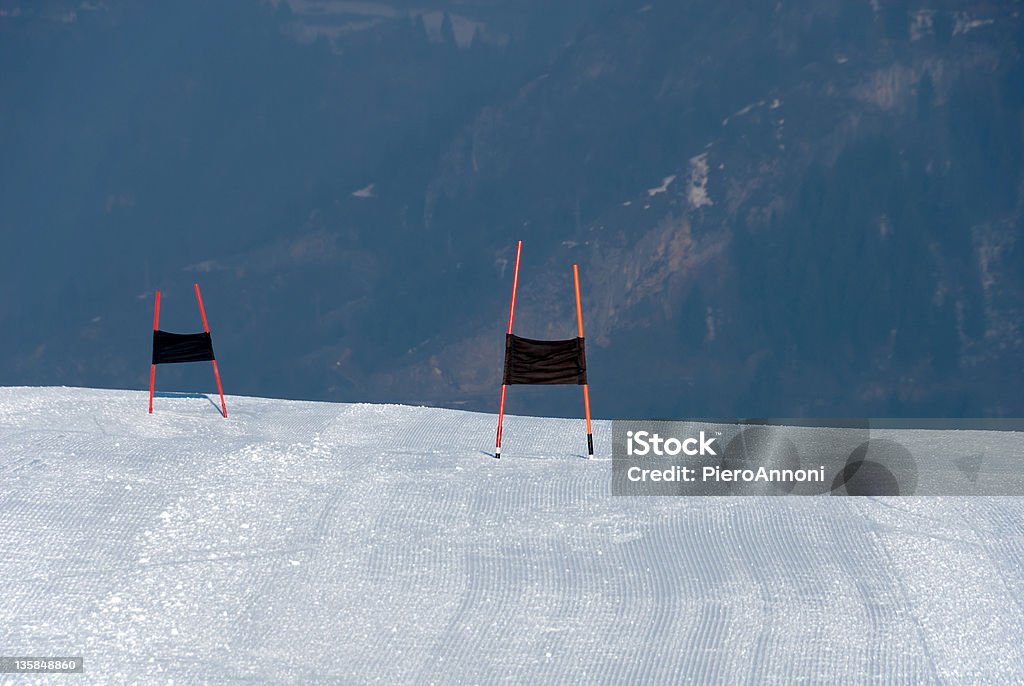Esqui slalom gates - Royalty-free Ao Ar Livre Foto de stock