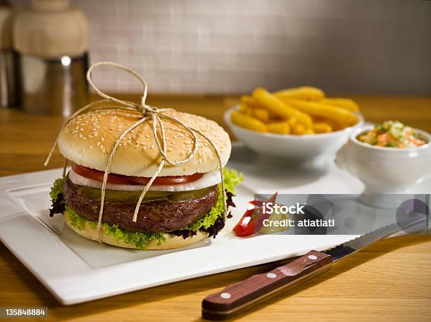 Hamburger Stock Photo - Download Image Now - American Culture, Appetizer, Arrangement