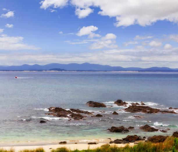 istock Broughton island bay boat far 1358493748
