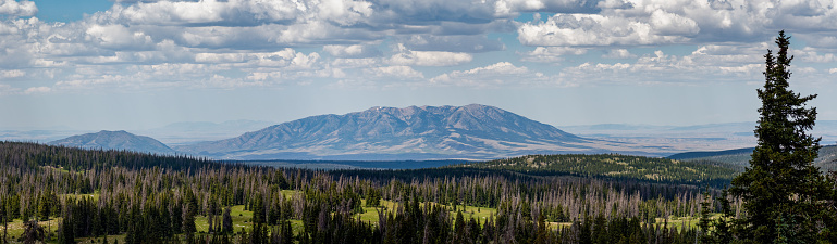 Elk Mountain rises high in southeast Wyoming.